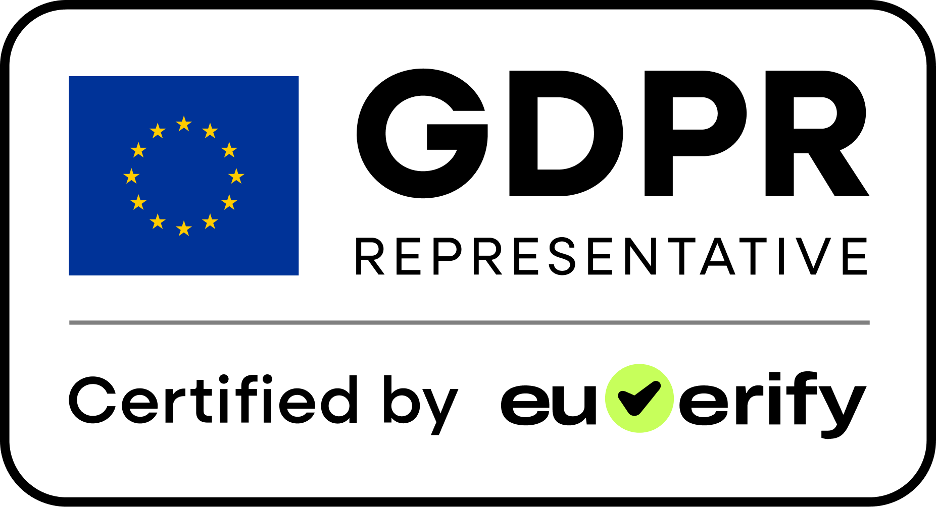 GDPR Representative - Certified by Euverify